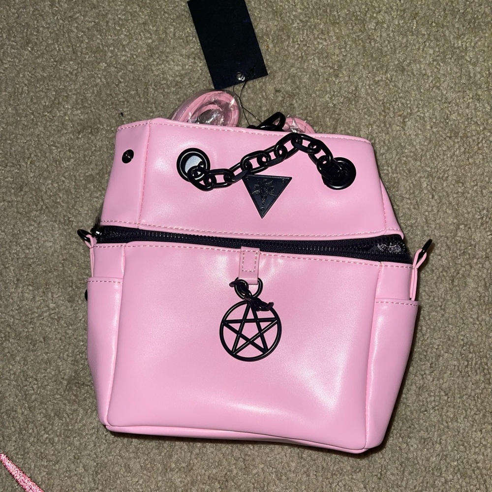 Mini pink book bag